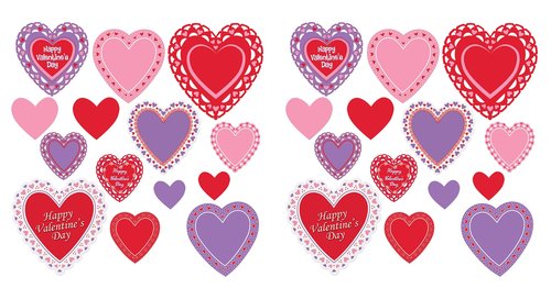 Beistle Valentine's Day Cutouts, Multicolor, 4" - 12"