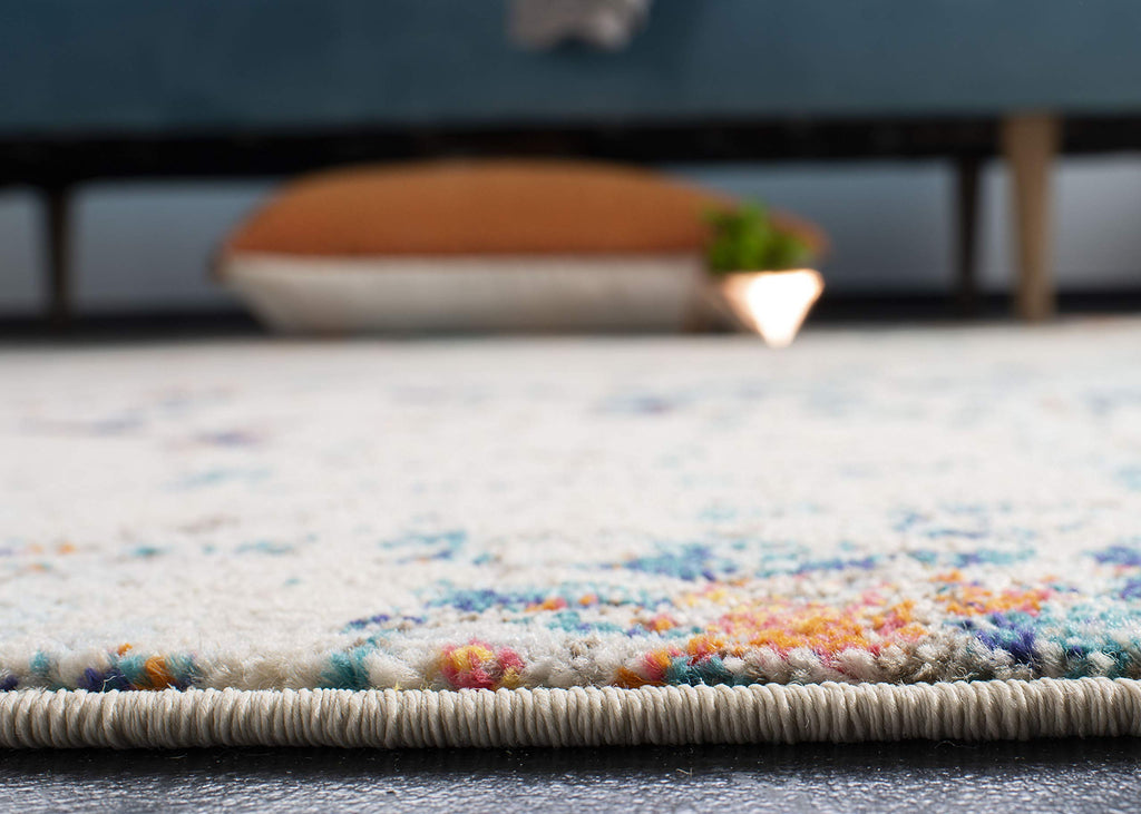 SAFAVIEH Madison Collection Runner Rug - 2'2" x 16', Cream & Orange, Modern Abstract Design, Non-Shedding & Easy Care, Ideal for High Traffic Areas in Living Room, Bedroom (MAD478B)