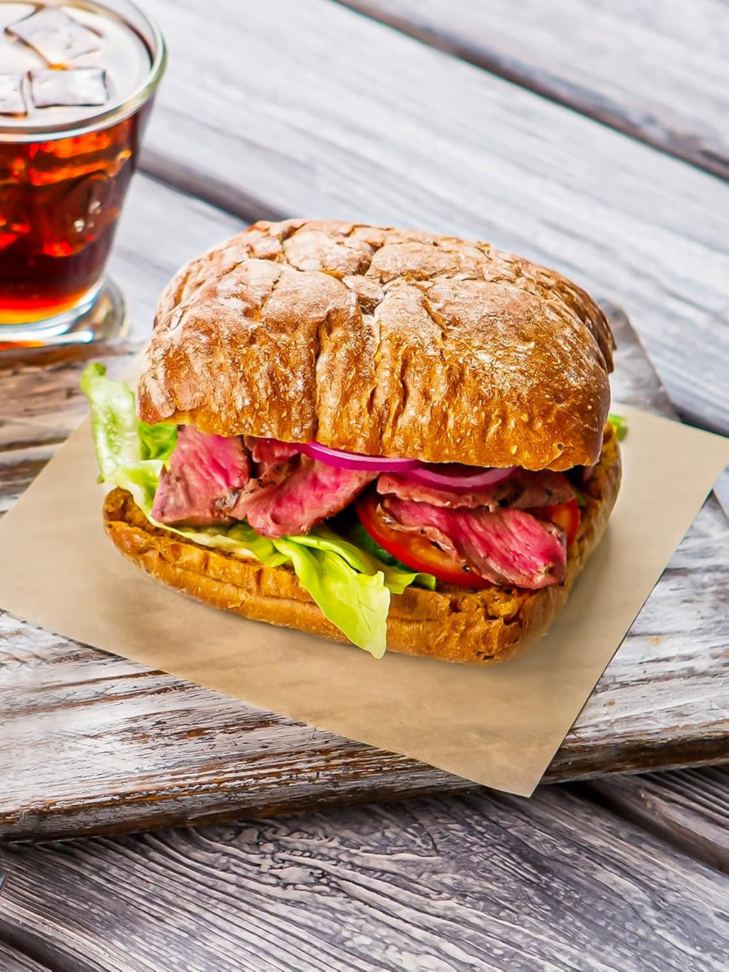 SMARTAKE Wax Paper - 6 x 6 Inches Non-Stick Hamburger Patty Paper | 1000 Pcs for Food Wrapping, Parties & Picnics