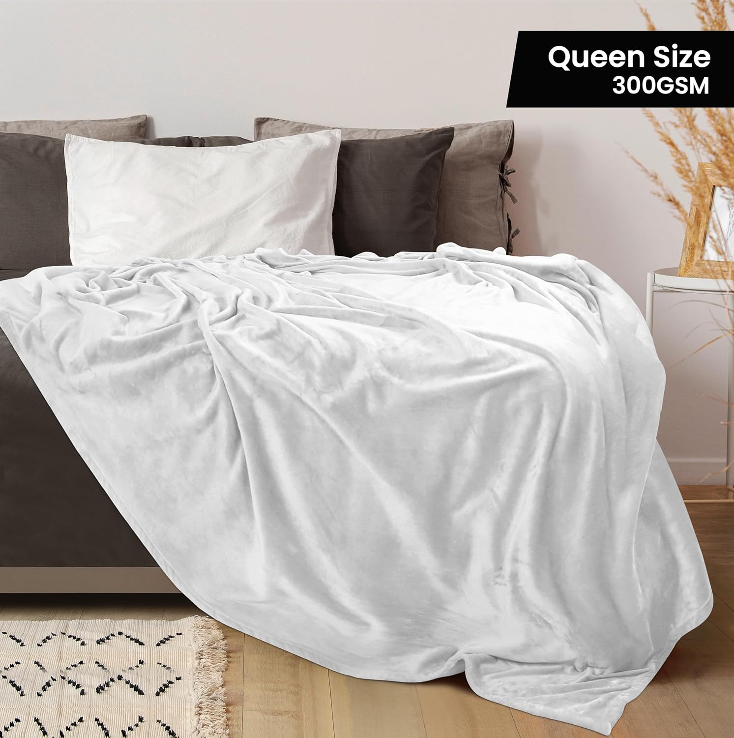 Utopia Bedding Fleece Blanket - Luxury Soft 300GSM Queen Size (90x90 Inch) | Bulk Pack of 9