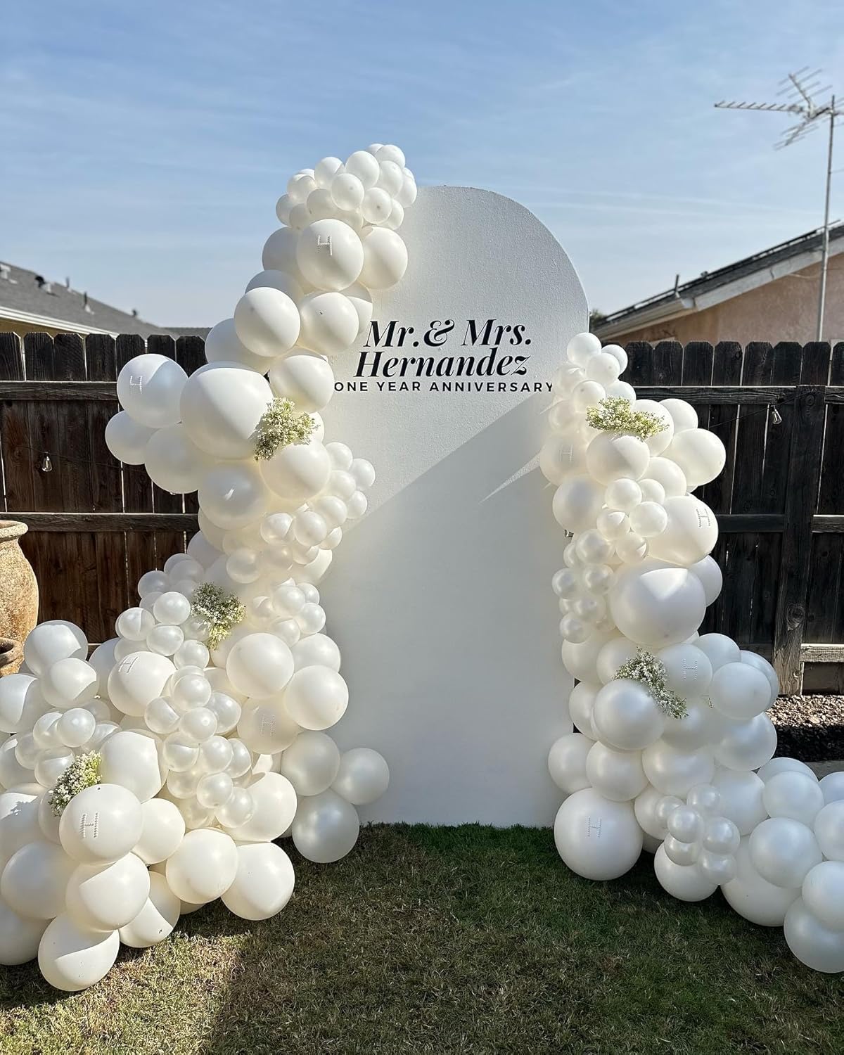 Skiennix White Double Stuffed Balloons - 115 Pcs in Various Sizes for Birthday & Wedding Decor