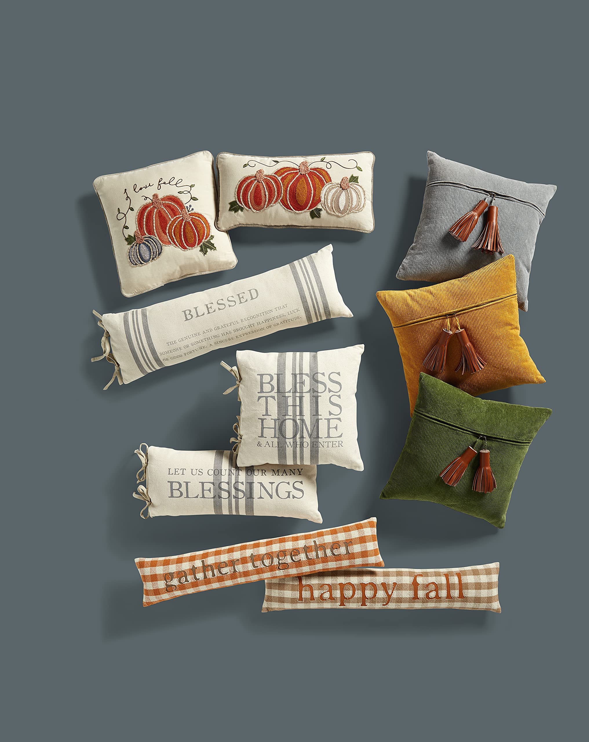 Mud Pie Blessings Pillow, Bless This Time, 18" x 18"