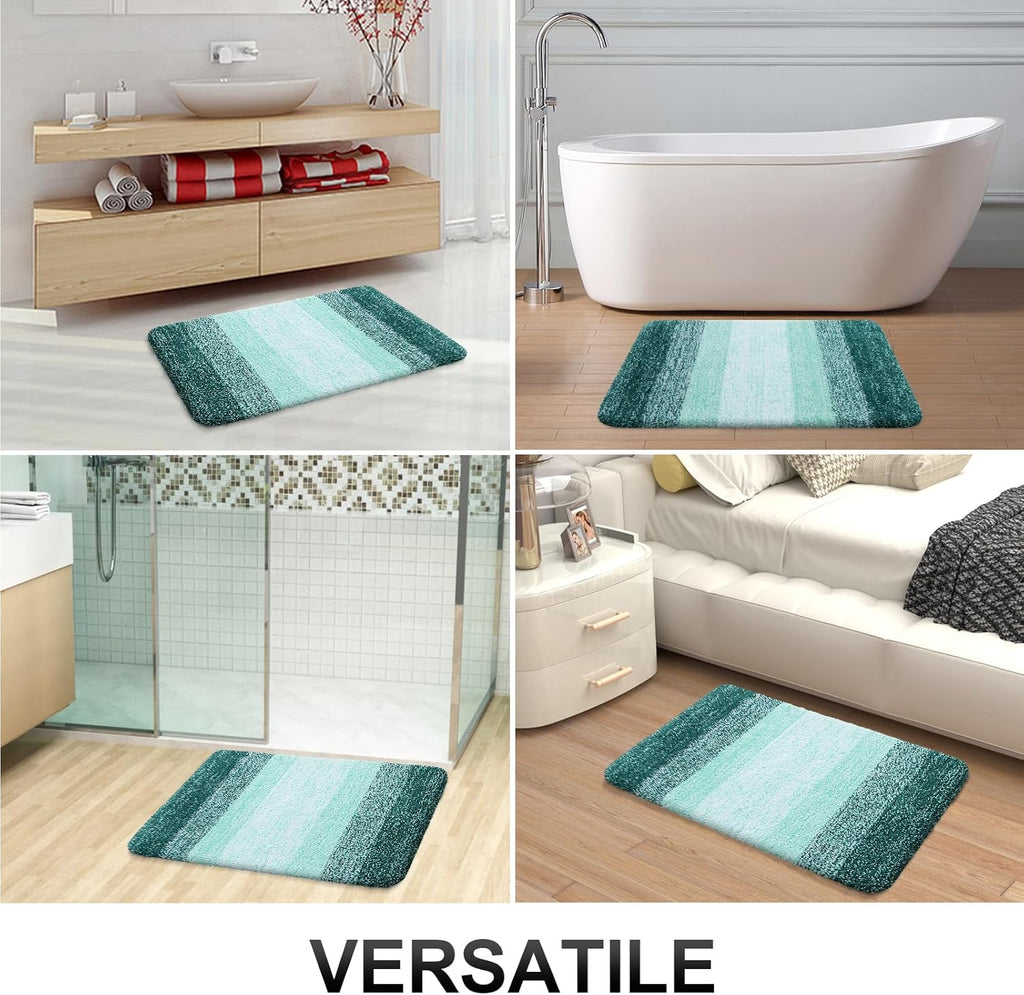 OLANLY Bathroom Rugs - Extra Soft Microfiber Mat | Quick Dry, Washable, 30x20, Blackish Green