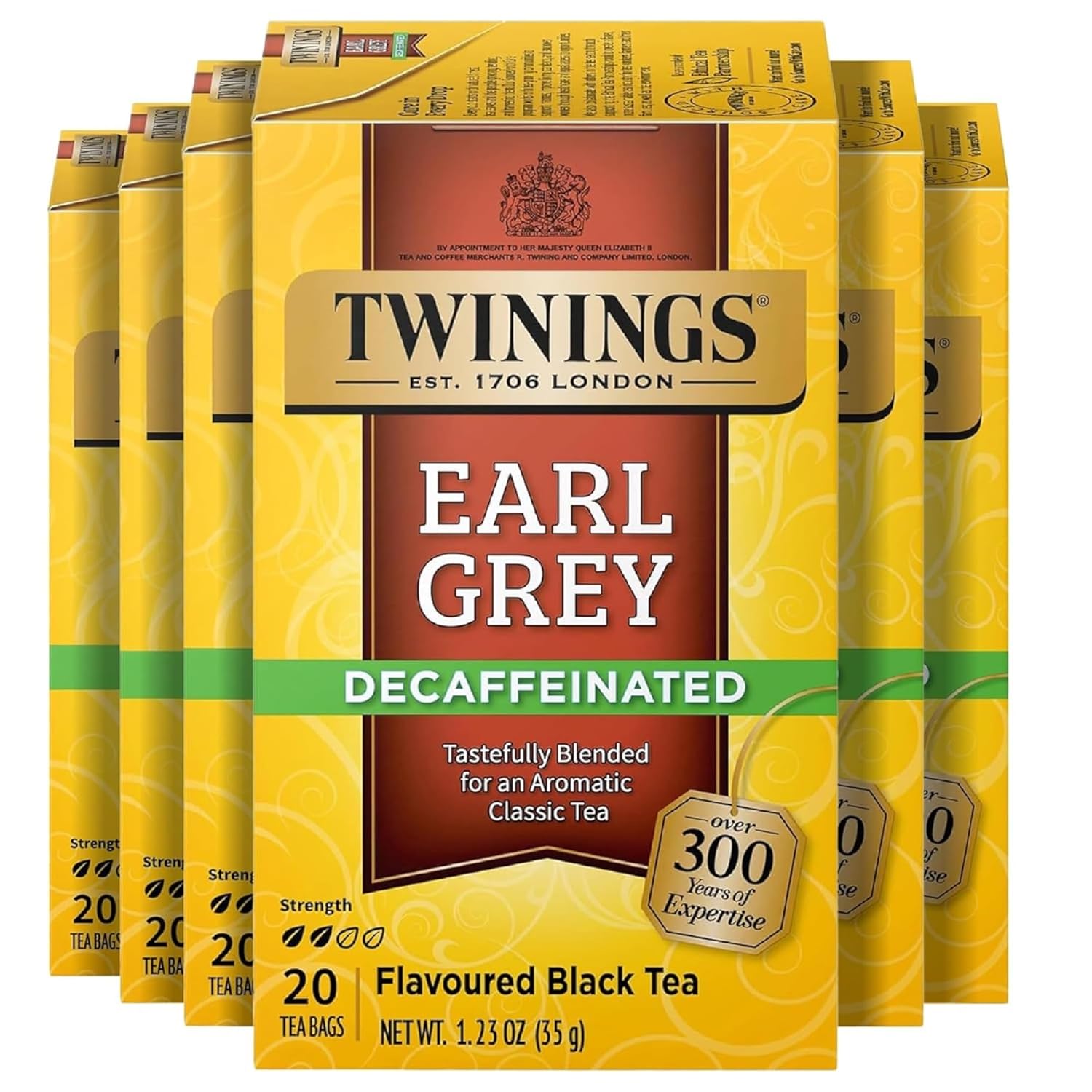 Twinings Decaffeinated Earl Grey Black Tea - Citrus & Bergamot Flavor, 120 Individually Wrapped Bags