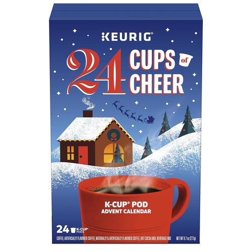 Keurig Advent Calendar - Variety Pack of 24 Single Serve K-Cup Pods for Holiday Enjoyment