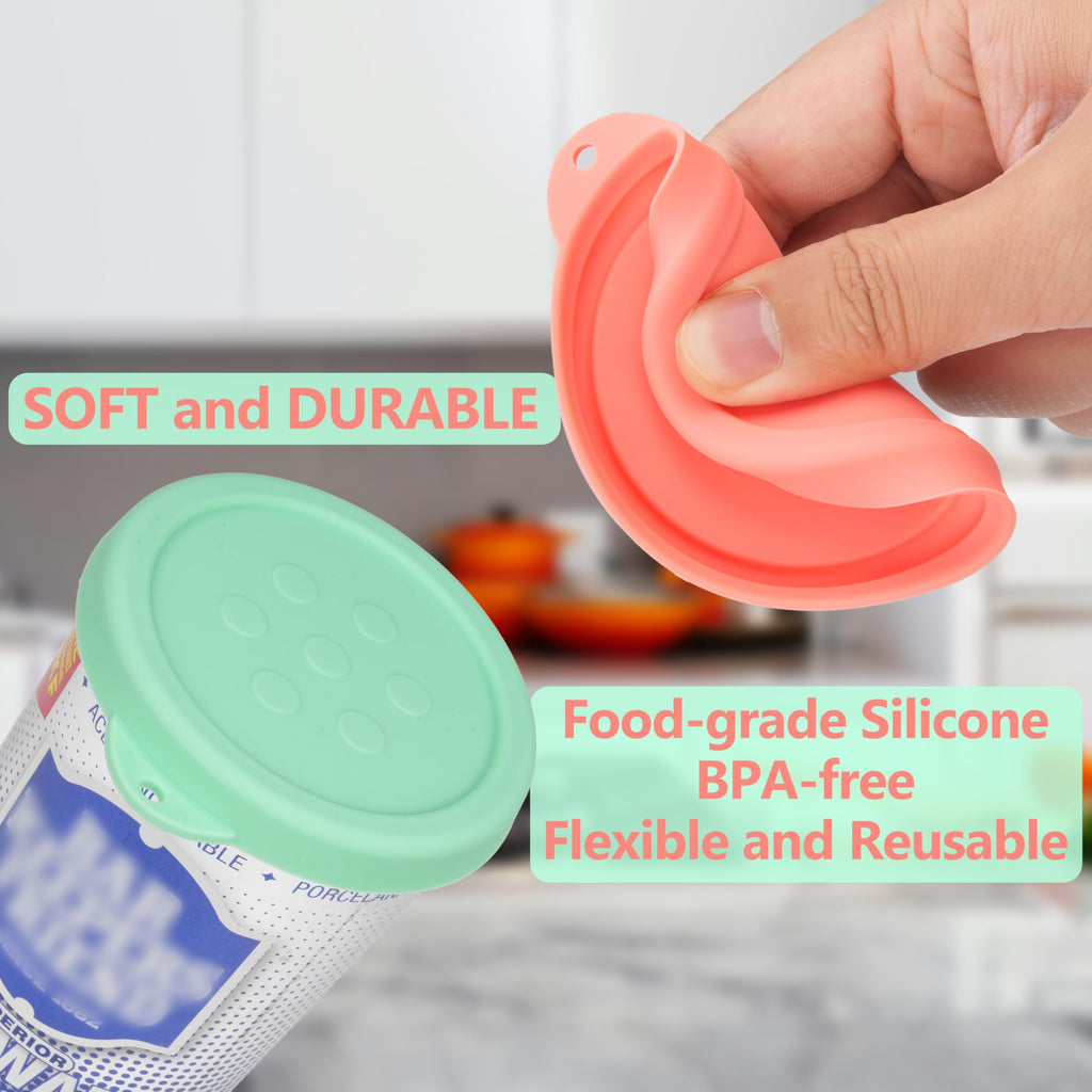 Silicone Powder Cleanser Lids Compatible with Bar Keepers Friend 12 oz & 21 oz Silicone Cover fit for Comet, Ajax Powder Cleanser to Keep Dry, 1 Packs, Cyan