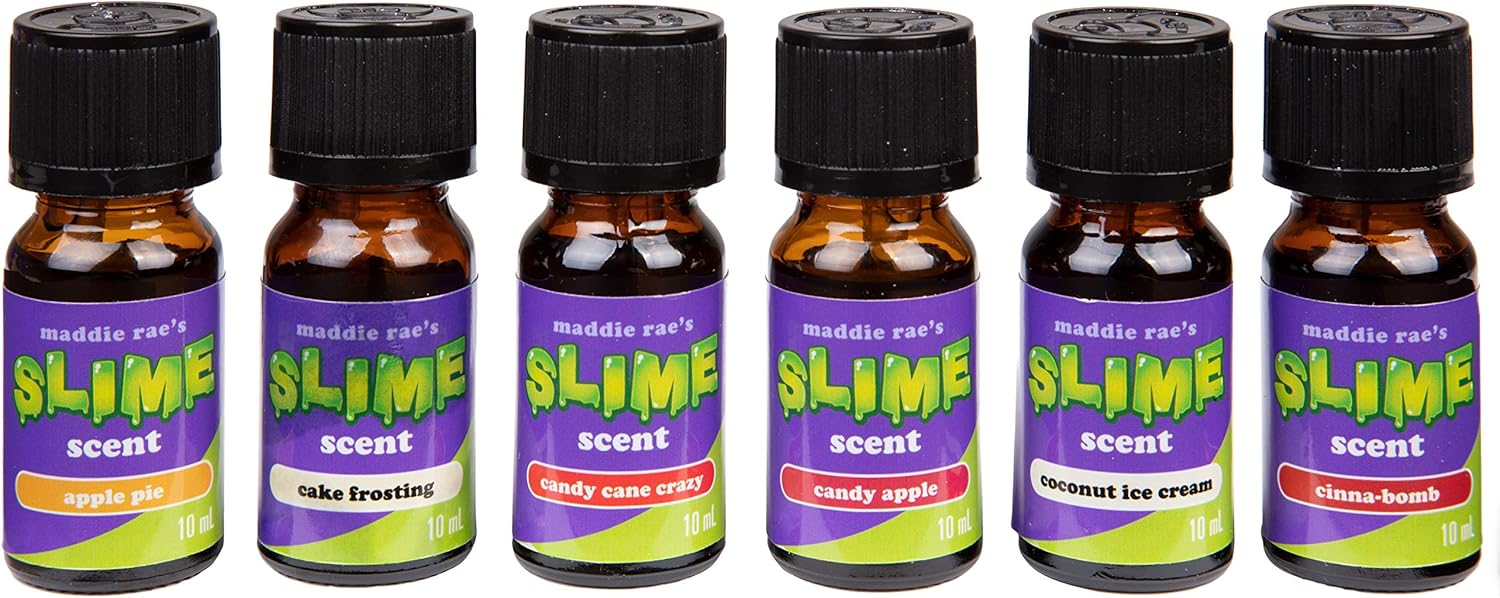 Maddie Rae's Slime Yummy Scented Oils - 12 Pack of 10ml Natural Food Fragrance Bottles for Diffusers & Crafts