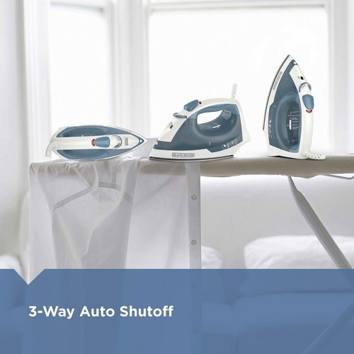 BLACK+DECKER Easy Steam Compact Iron, IR40V, Nonstick Plate, SmartSteam, Anti-Drip, Auto Shutoff & Vitessa Advanced Steam Iron, ICR2020, Even Steam Nonstick Soleplate, Auto Shutoff