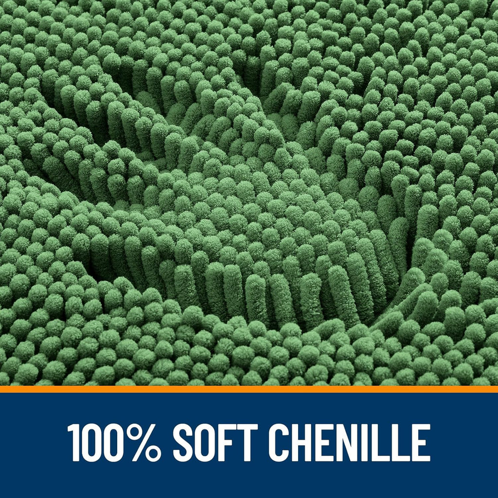 OLANLY Large Bathroom Rugs - Extra Soft Chenille Bath Mats | Quick Dry, Machine Washable, Olive Green 70x46