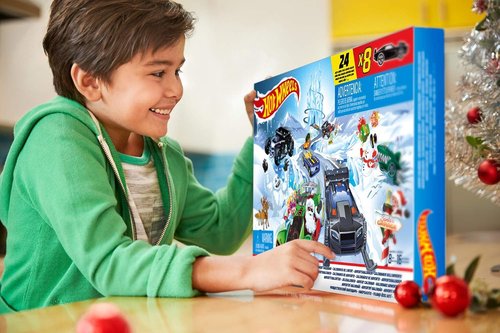 Hot Wheels Advent Calendar - 24 Days of Holiday Surprises with Cars & Accessories | Ages 3+