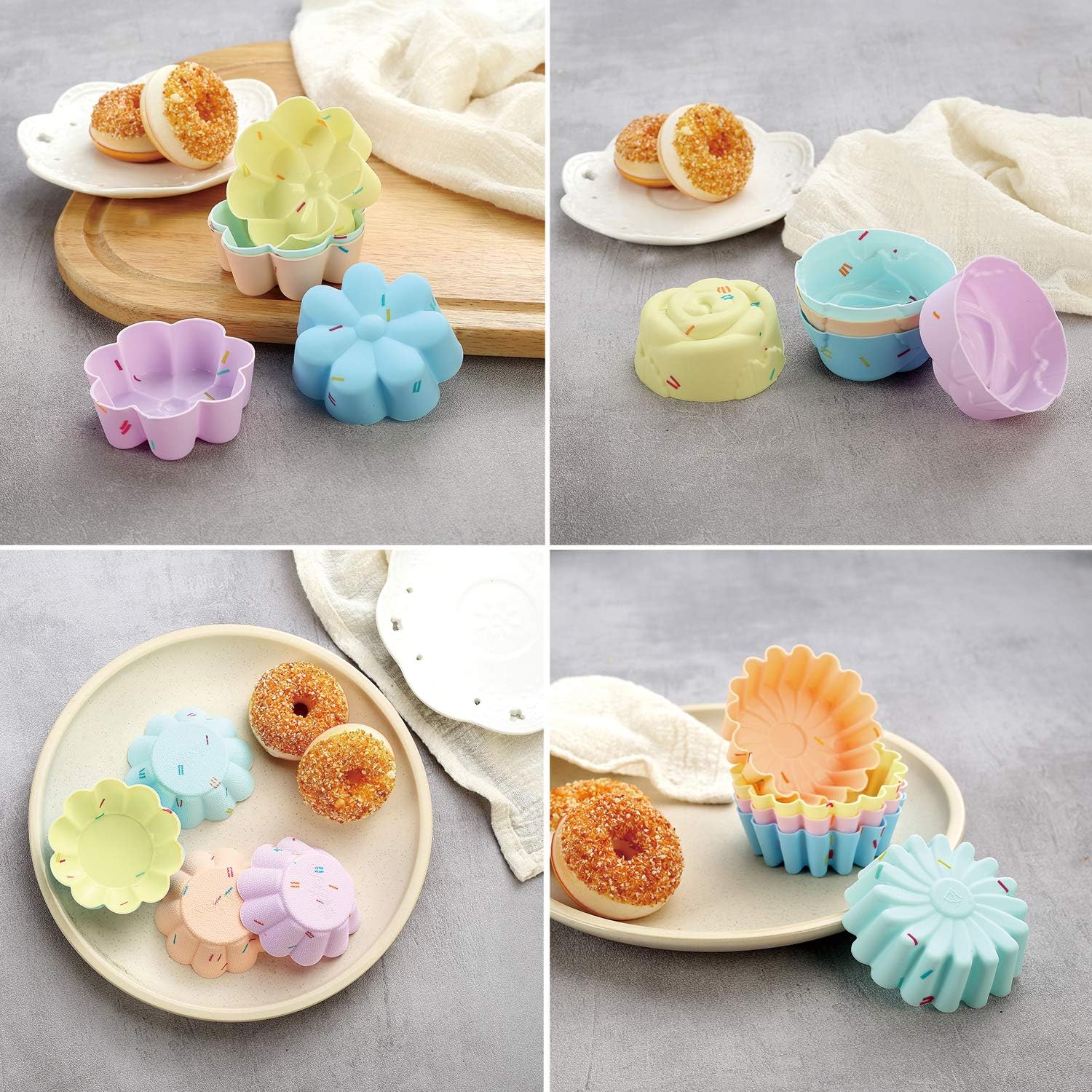 Skiennix 46PCS Silicone Bakeware Set - Versatile Molds for Cakes, Muffins, and Cupcakes | Durable & Easy to Clean