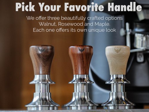 54mm Espresso Tamper for Breville Machine Rosewood KNODOS Auto Leveling, Double Spring Loaded Wooden 30LB Calibrated Coffee Tamper