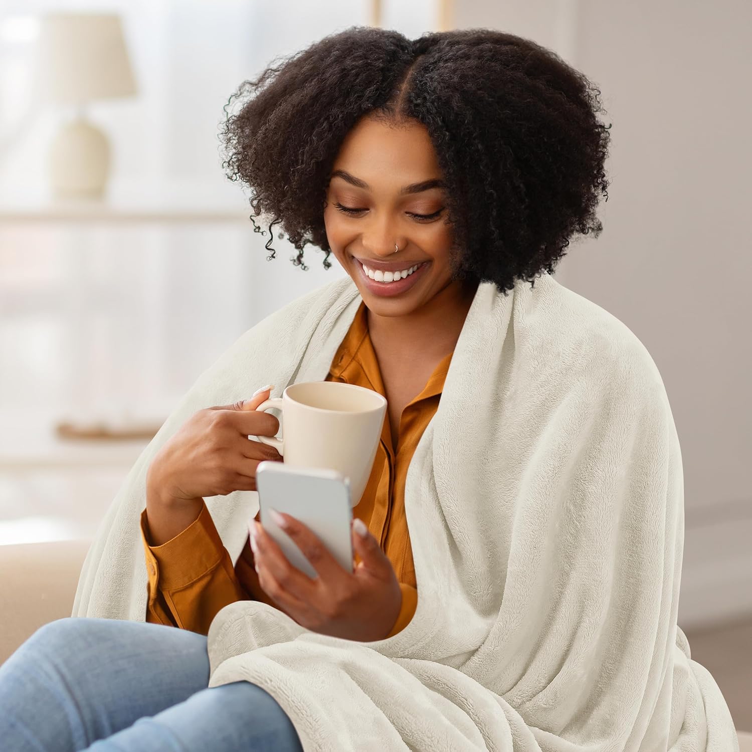 Utopia Bedding Fleece Blanket - Ultra Soft & Warm Queen Size (90x90 Inches) | Cozy Microfiber for All-Season Comfort