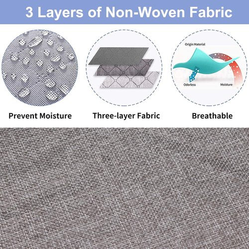 Fixwal Under Bed Storage Containers - 4 Pack Low Profile Organizer for Clothes | Sturdy Reinforced Design
