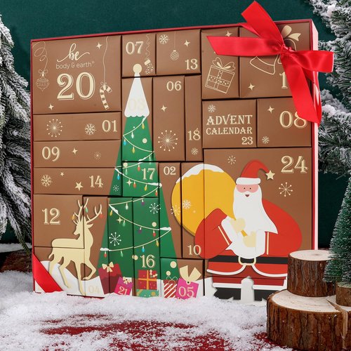 Body & Earth Advent Calendar 2025 - 24 Days of Beauty Gifts for Women | Skincare Countdown Set