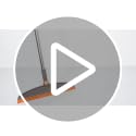 Silicone Air Broom with Long Handle - Adjustable Rubber Sweeper, Gray Orange