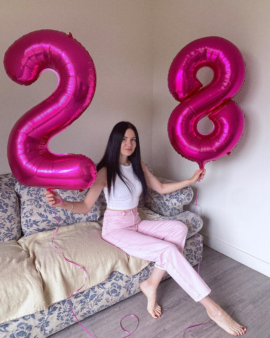 Number 8 Balloon by [Brand Name] - Hot Pink 40 Inch Foil Balloon for 8th Birthday Party Decorations