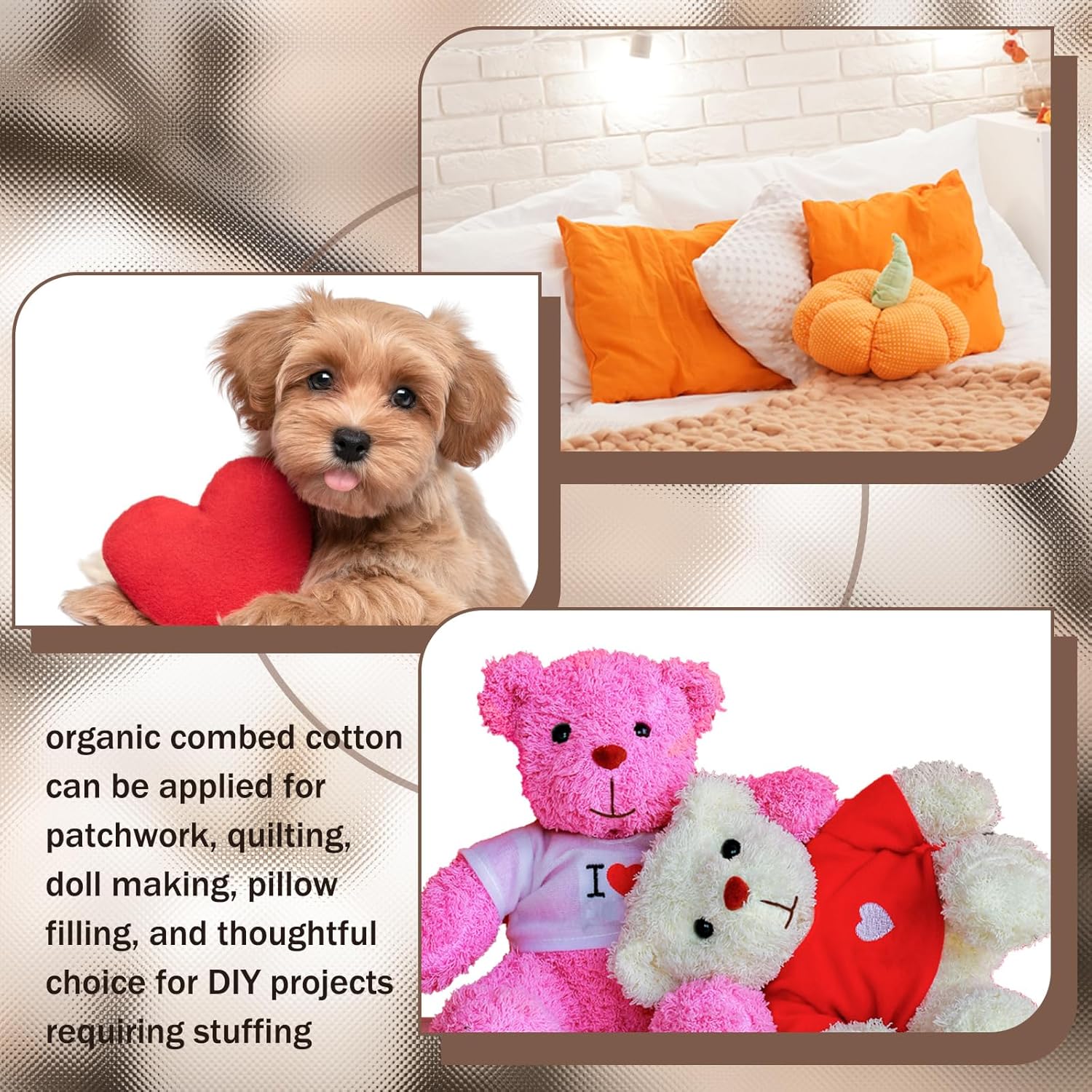 Wesnoy Cotton Stuffing - 500g Natural Fiber Filling for Stuffed Animals & Pillows | Soft & Versatile