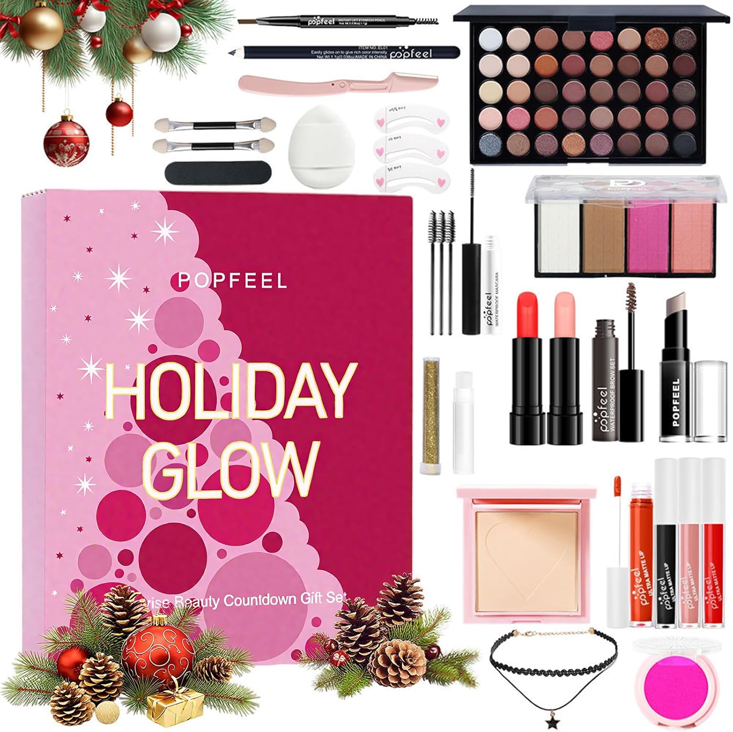 MYUPDALIN Makeup Kit - Complete Makeup Set for Teens & Women | Holiday Advent Calendar Gift