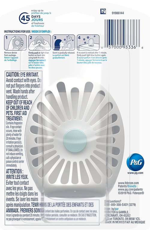 Febreze Odor-Fighting Air Freshener - Linen & Sky Scent for Small Spaces | 1 Count