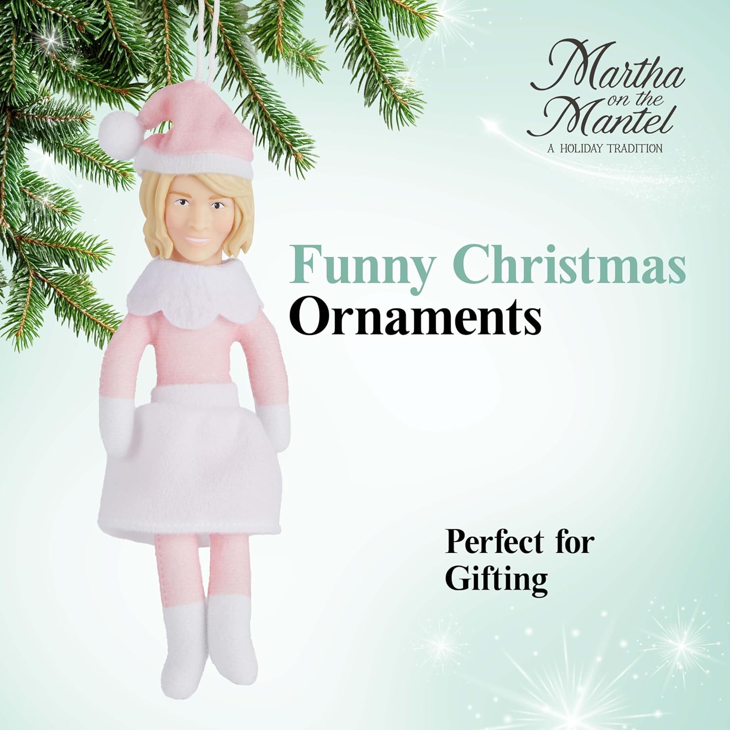 Martha Stewart Christmas Ornaments for Adults - Funny Holiday Décor | Collectible Mantel & Tree Decoration