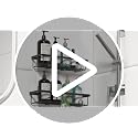 Oasiteege Large Adhesive Shower Caddy - 2 Pack Black Rustproof Wall Shelves