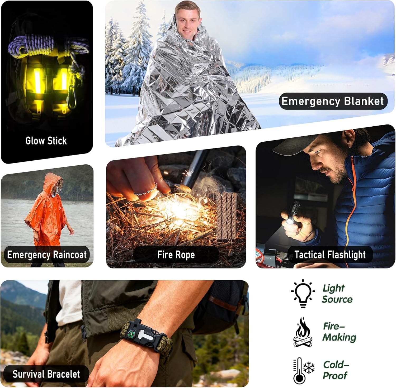 Skiennix Survival Kit - Ultimate Christmas Gift for Teens, Men & Outdoor Adventurers | Perfect for Campers & Hunters