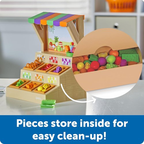 Learning Resources Mini Farmstand Sorting Set - Play Food for Kids | Montessori Toddler Activities