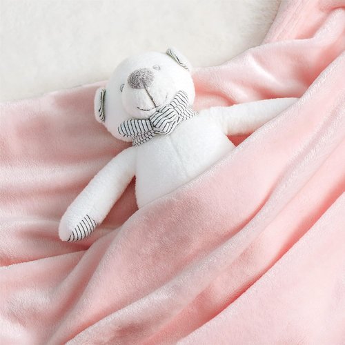 Bedsure GentleSoft Fleece Blanket - Cozy Pink Throw for Kids | Perfect for Travel, 43x55 Inches