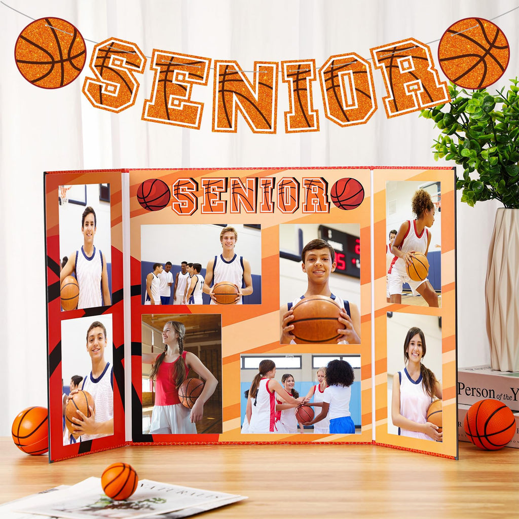 Dunzoom Basketball Senior Night Gifts Basketball Picture Frame for 4x6 Photographs 8 Photo 2026 Senior Night Picture Frame Graduation Gifts for Sport Theme Party Favors Supplies