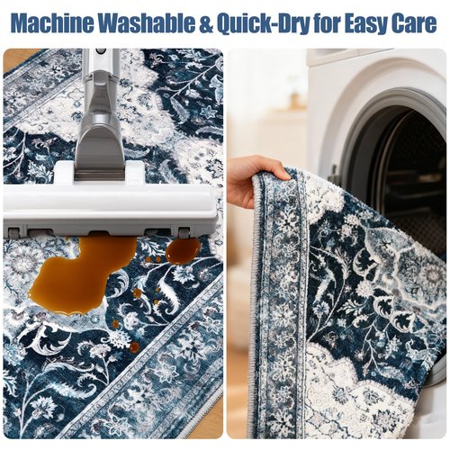 Kitchen Rug Set 3Pcs, Boho Rug Sets Non Slip Washable for Floor Thick Farmhouse Kitchen Decor Runner Rugs for Kitchen, Entryway，Laundry, Hallways 20''x32''+20''x48''+20''x59