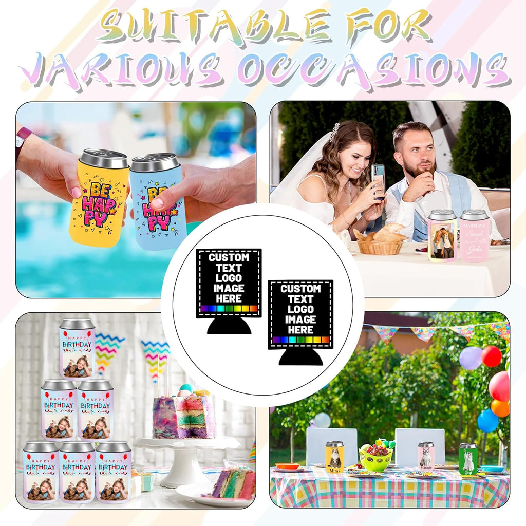 Skiennix Custom Can Cooler - Insulated Drink Holder for 12 oz Cans & Bottles | Perfect for Weddings & Parties