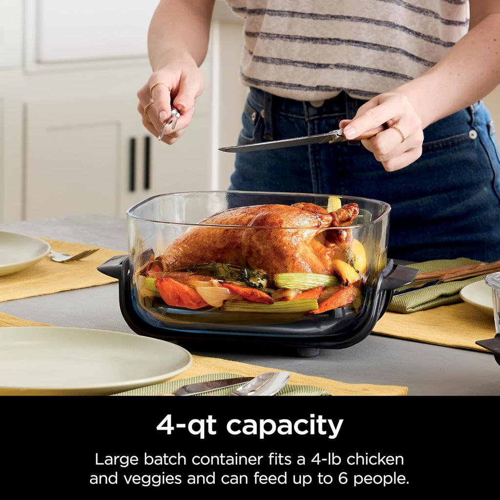 Ninja 4-QT CleanCrisp™ Glassware Container - Microwave & Dishwasher Safe, PFAS Free