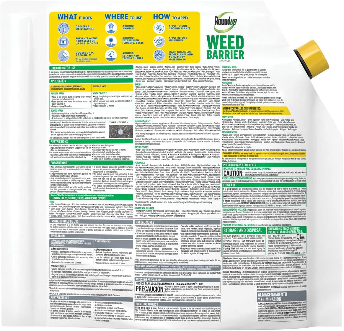 Roundup Weed Barrier Granules - Effective Weed Prevention Solution | 5.37 lbs