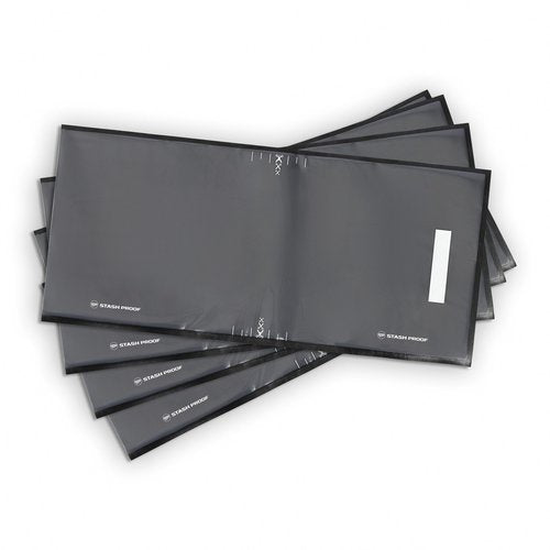 Stash Proof Vacuum Seal Bags 11" x 24" (50 Count) 5.5 Mil, Black and Clear- BPA Free Commerical Grade Food Saver for Storage, Sous Vide, and Meal Prep Sealer Bag