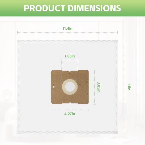 10 Pack Type Z HEPA Vacuum Bags for Riccar Moonlight/Pizzazz/Sunburst & Simplicity Jill/Jack/Snap, replaces RZH-6/SZH-6