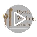 Eco-Friendly Coconut Fiber Bottle Brush Set with Wooden Handle