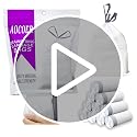 Aocoer 4 Gallon Drawstring Trash Bags, 15L Small Garbage Bags - 72 Count