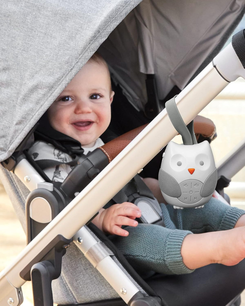 Skip Hop Portable Baby Sound Machine - Stroll & Go Owl Design for Soothing Sleep