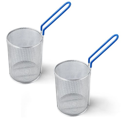Sunrise Kitchen Supply Stainless Steel Pasta Boil Basket (2, 5.25" D x 7" H)