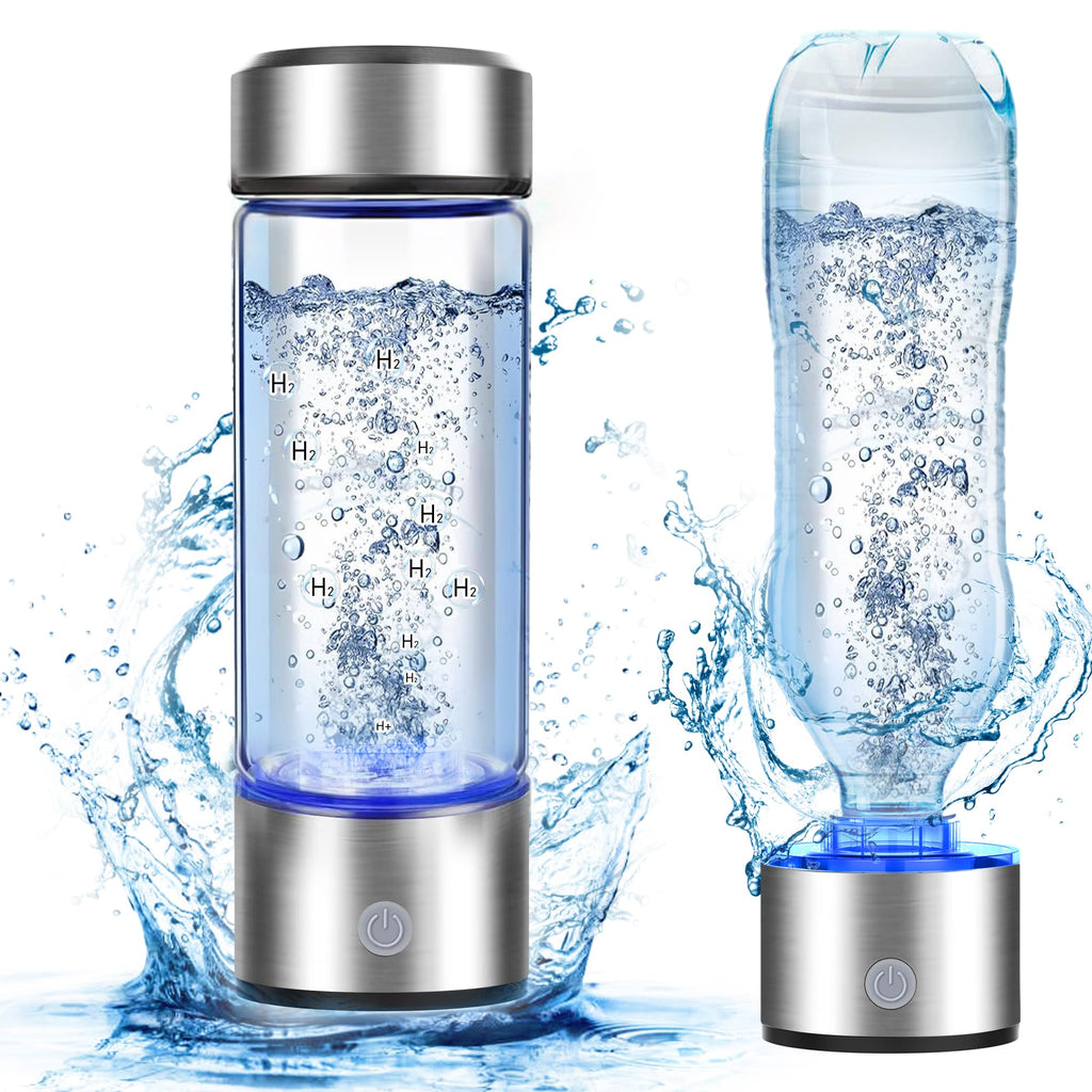 Hydrogen Water Bottle, 2800PPB in 3Min, SPE PEM Tech, Portable 16OZ, Rechargeable Hydrogen Water Bottle for Travel, Home, Office – Gift for Family & Friends (XR-15)