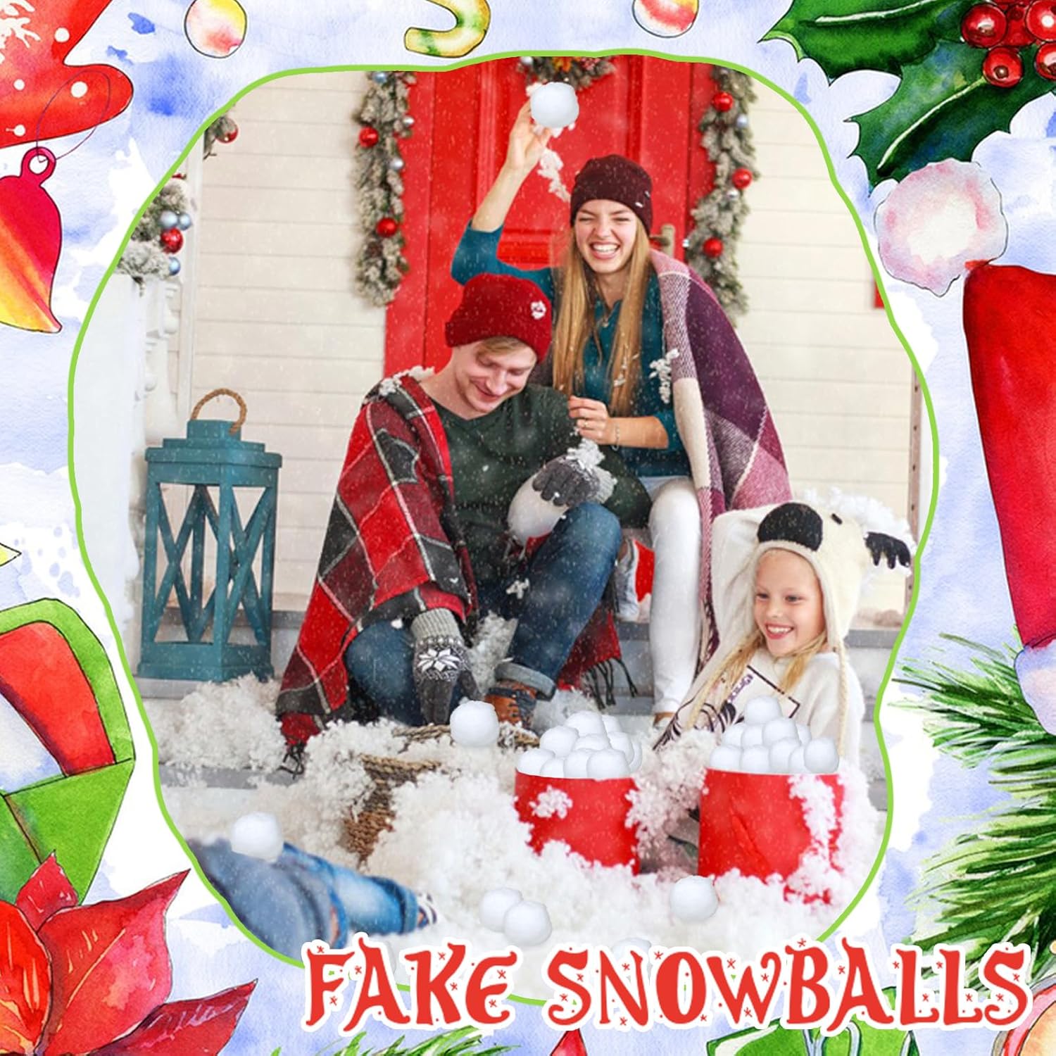 Skiennix 50 PCS Fake Snowballs - Realistic White Snowballs for Kids | Winter Party Decorations