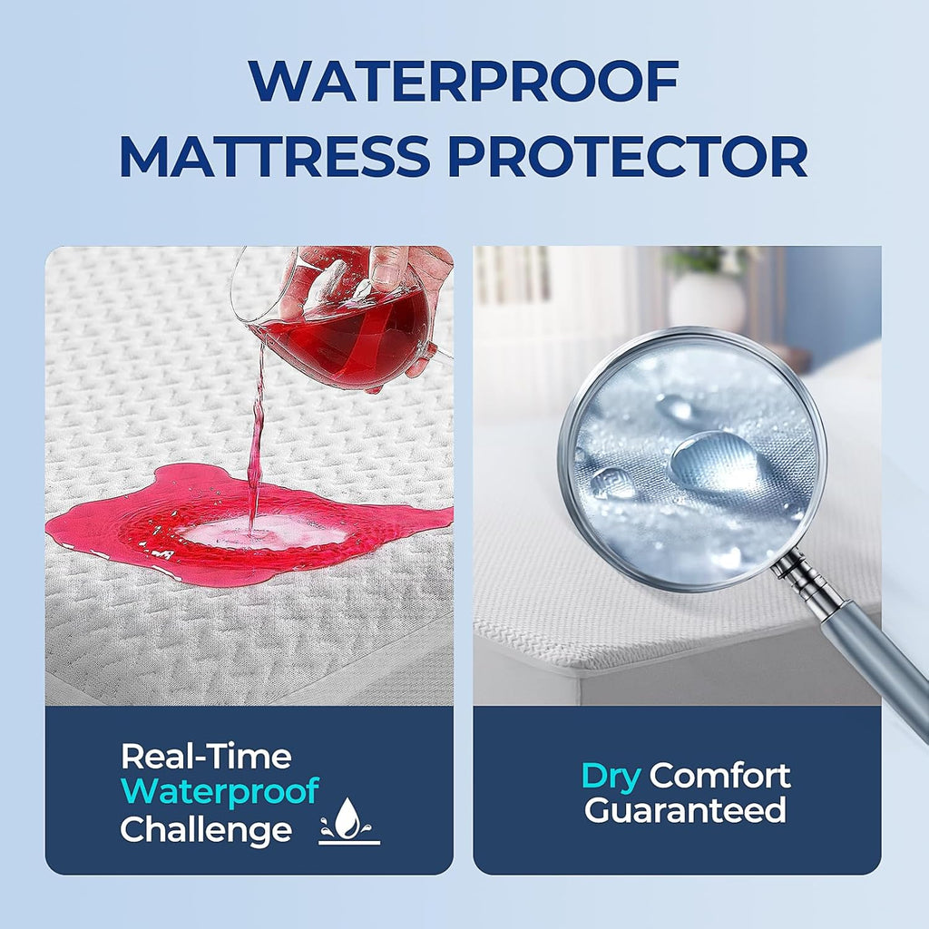 TASTELIFE Queen Size Mattress Protector - Waterproof & Breathable Cooling Cover | Ultra-Soft, Deep Pocket Fits 8-21”