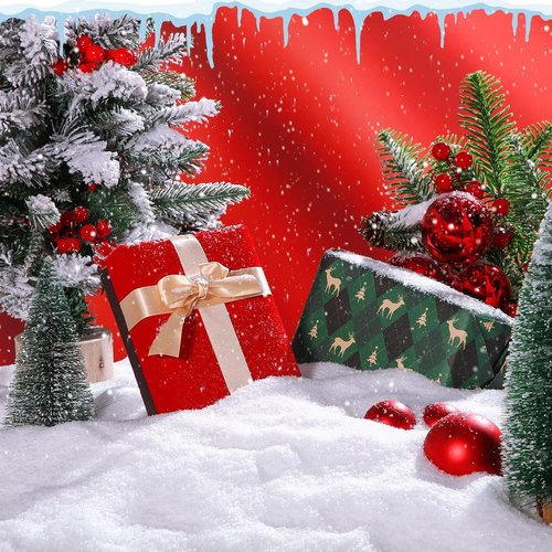 Kasyat Snow Fake Craft Decoration - Artificial Flake Snow Powder Filler for Christmas Parties | 600g White