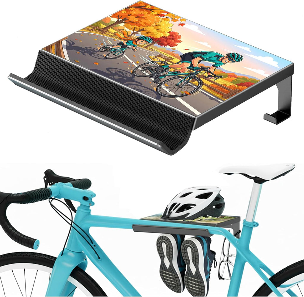 Skiennix Bike Wall Mount - Heavy-Duty Horizontal Indoor Rack for Space-Saving Storage | Fits Road, Mountain & Hybrid Bikes