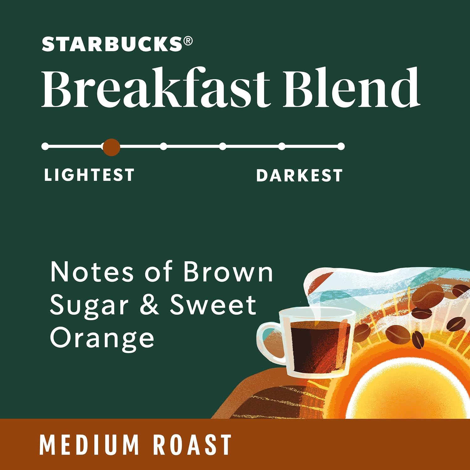 Starbucks Ground Coffee - Medium Roast Breakfast Blend | 100% Arabica, 3 Bags (12 oz Each)