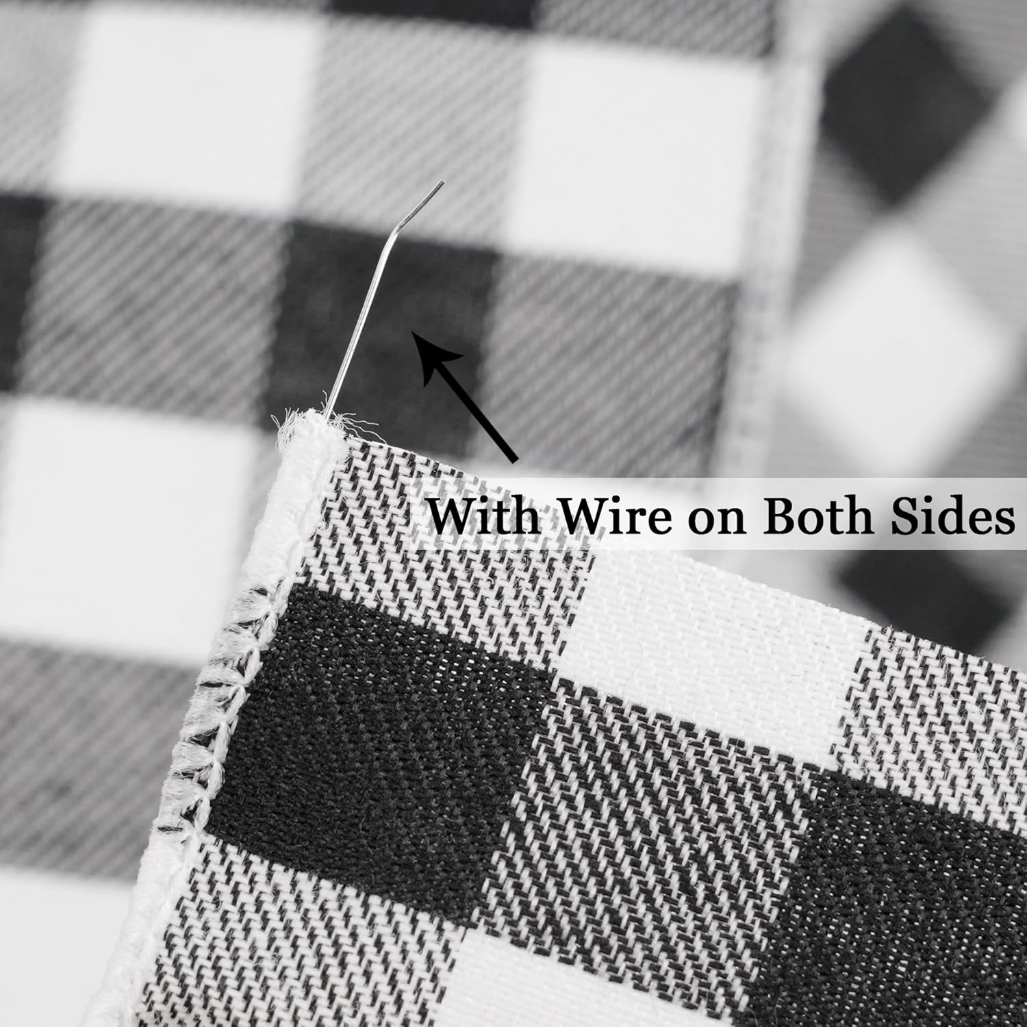 MEEDEE Buffalo Plaid Ribbon - 2.5 Inch Wide, 10 Yards of Wired Polyester for Crafts & Decorations
