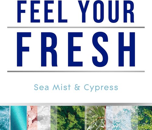 Glade 3-Wick Scented Candle Jar - Sea Mist & Cypress | Essential Oil Air Freshener, 6.8 Oz, 3 Count