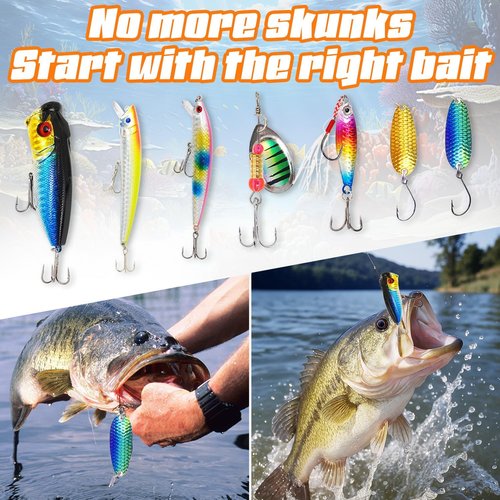 Advent Calendar Fishing Lures Kit - 24 Days Countdown Gift for Men, Teens & Fisher Enthusiasts