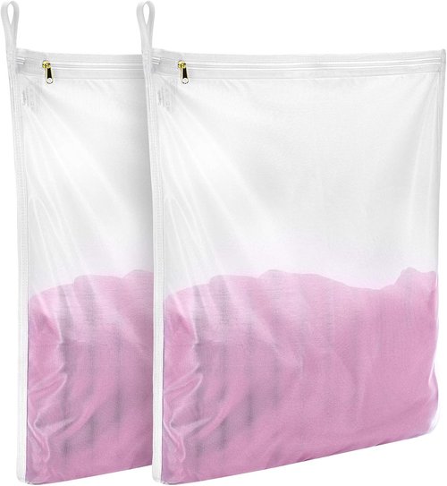 GOGOODA Delicates Laundry Bags - Fine Mesh Wash Bag for Lingerie, Bras & Socks with Hanging Loop